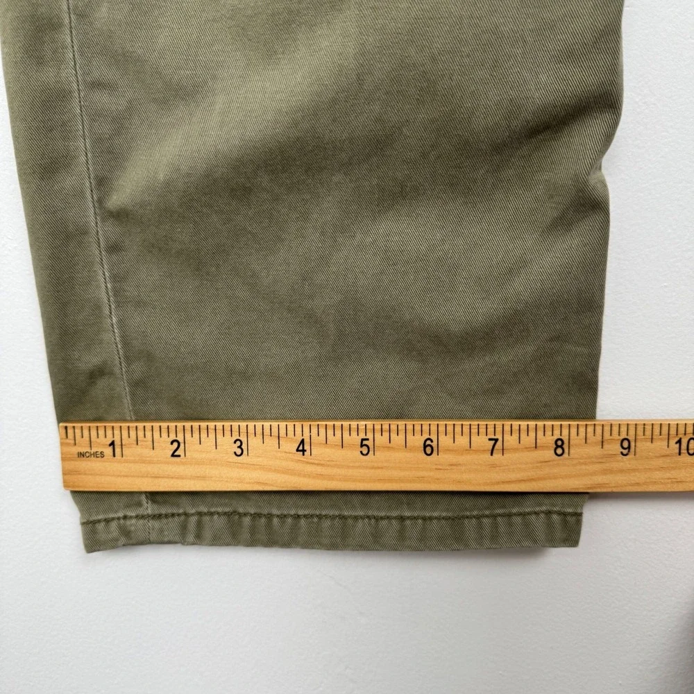 Polo Ralph Lauren 650 Straight Leg Pants Mens 34x34 Olive Green Cotton Twill